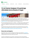 article GoBankingRates affordable interior design at Target