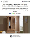 Homes and Gardens article how to organize a small closet